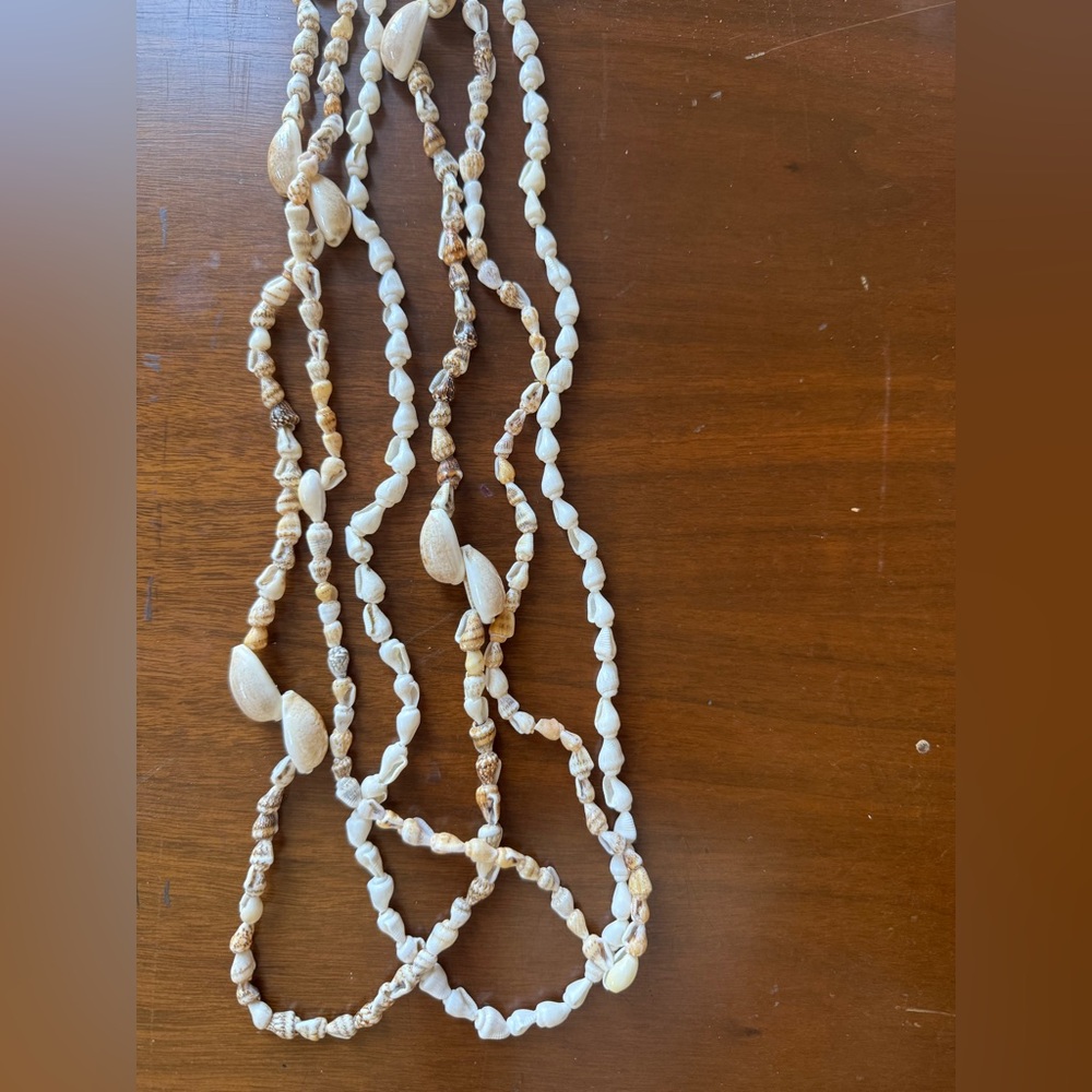 Natural Shell Necklace: set of three